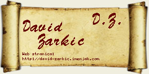 David Žarkić vizit kartica